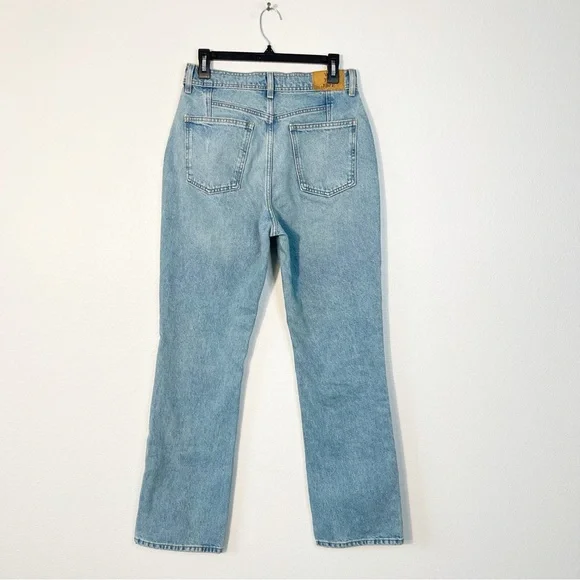 Free People We The Free Xena Slim Straight Jeans Size 29 Union Blue Boho Denim